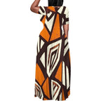 Plus Size Maxi Dress for Women Summer Casual Short Sleeve Tshirt Dresses with Pockets (XL-6XL)