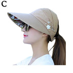 Fashion, Ladies, Summer Vacation, Wide Brim Foldable Sun Hat, UV Protection, Beach Sun Hat, Casual Hat