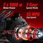 US Stock JL86 10000W Powerful Electrical Kick Scooter with 13inch Fat All-Terrain Tires 55MPH Electric Scooter