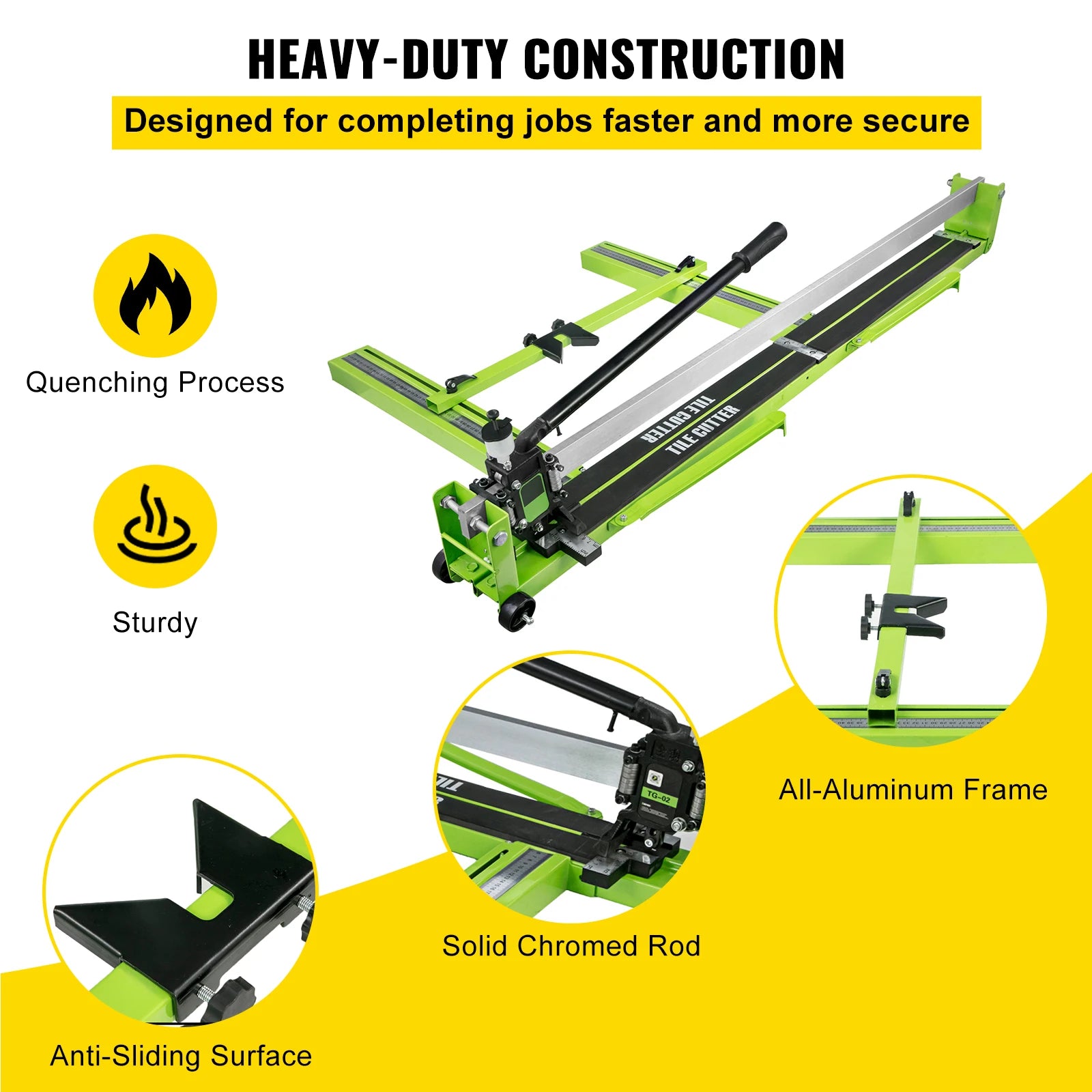 SucceBuy Manual Tile Cutter Infrared Laser Positioning Floor Push Knife Professional Hand Tool for Cutting Porcelain Ceramic