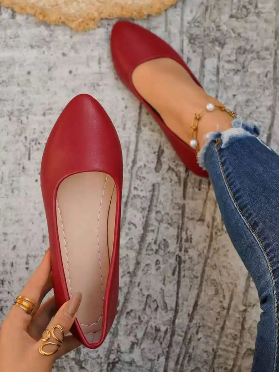 Womens Elegant Bow Flat Loafers, Spring Autumn Comfortable Casual Office Shoes