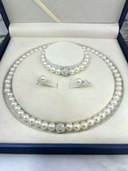 4Pcs/Set Fashion Pearl Necklace Earrings Bracelet Jewelry Set, Sophisticated Pearl Matching Accessory, Versatile Jewelry For Wedding Ceremony, Surprise Gift For Women Girls