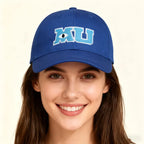 Monsters University Mike Wazowski MU Letter Embroidered Baseball Cap Fashionable Snapback Hat