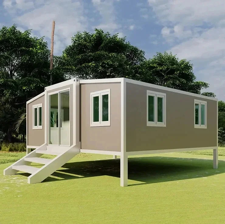Luxury Foldable Container House with Terrace - Portable Modular Tiny House 1-3 Bedroom Custom Prefab House for Living