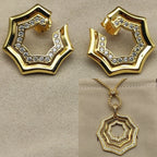 2025 New High-Quality Christmas Serrated Stackable Necklace and Earrings Set - Elegant and Simple Style