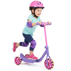 3-Wheel Toddler Scooter with LED Light-Up Wheels for Beginners Age 2+