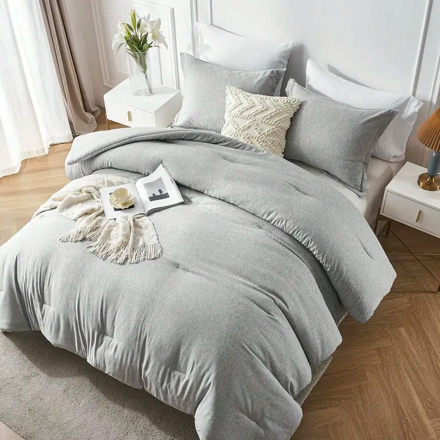 2/3-Piece Soft Luxury Bed Comforter Set Queen, Boho Cationic Dyeing Breathable Fluffy Bed Sets With 1 Comforter And 1 Or 2 Pillo