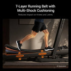 Walking Pad Treadmills: Dual Handle, Stair Mode, LED Display, Quiet 3.0HP, 7-Layer Shock, 400lbs