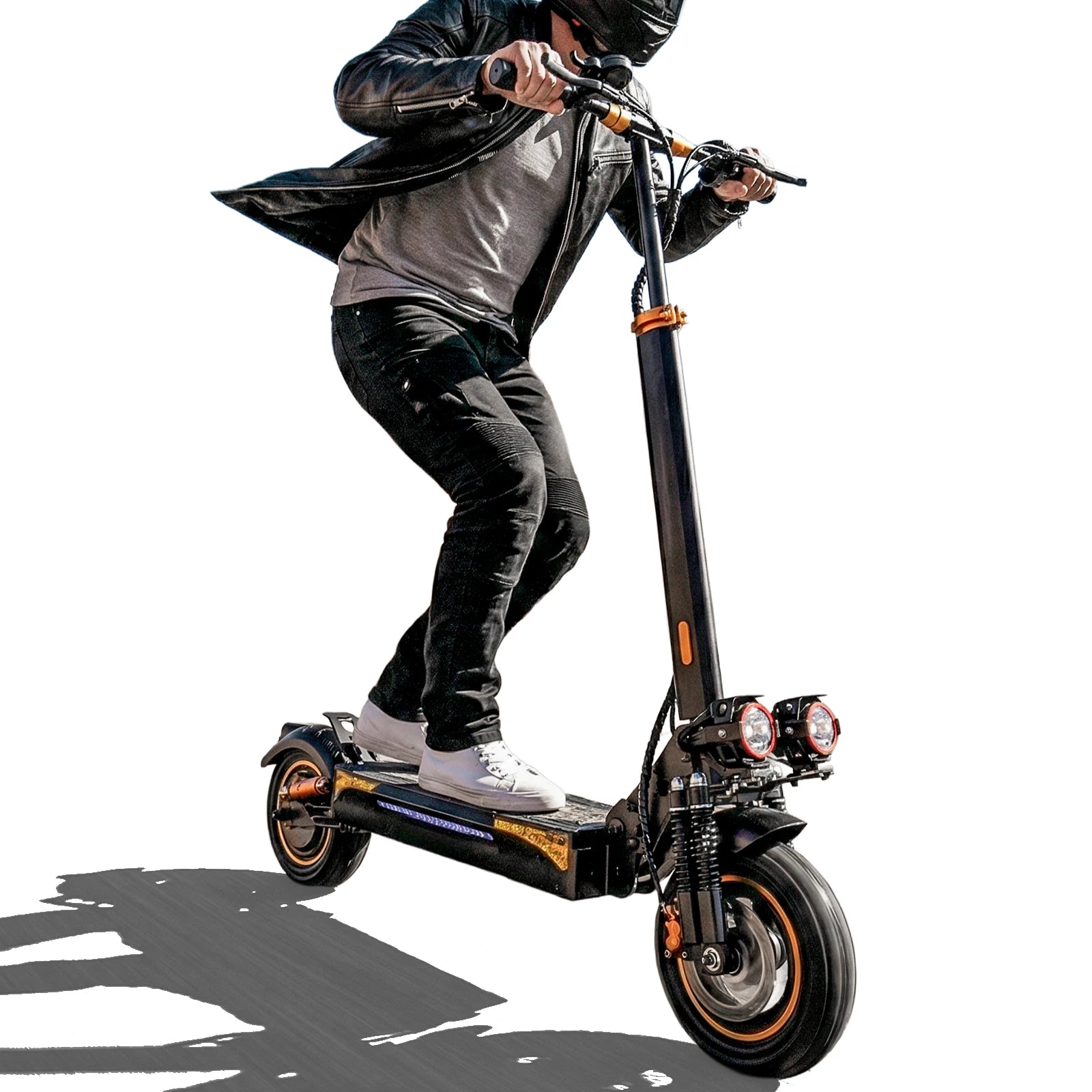 Off-Road Electric Scooter, 1200W Motor, 31 Miles Range, 31 MPH, 11' All-Terrain Tire Double Suspension Side Light Disc Brakes for Adults