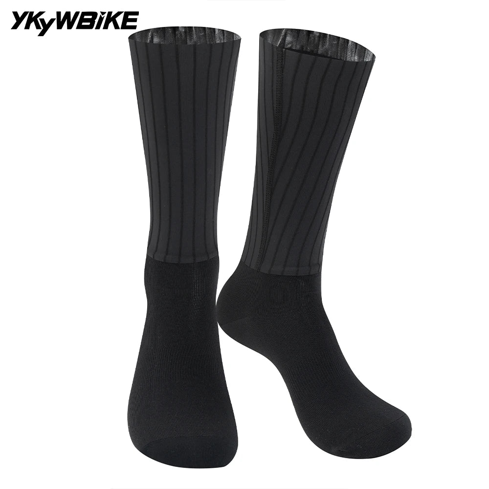 YKYWBIKE Aero Cycling Socks Unisex Aerodynamic Professional Team Race Pro Breathable Anti Slip Road Bike MTB Bicycle Socks