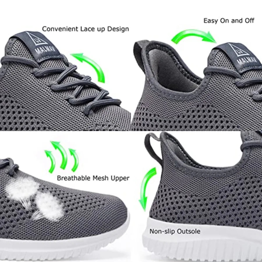 VAMJAM Men's Running Shoes Ultra Lightweight Breathable Walking Shoes Non Slip Athletic Fashion Sneakers Mesh Workout Casual Sp