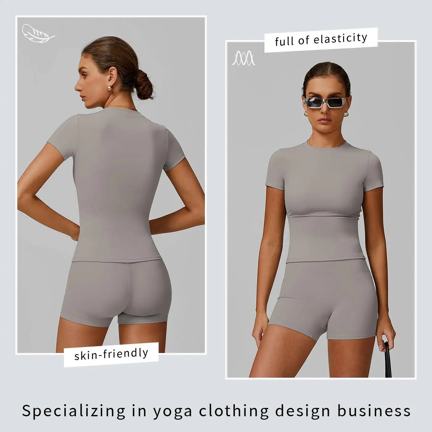 Tenwolf Women's 2 Piece Yoga Set Boat Neck Backless Tank Top High Waist Tummy Control Gym Fitness Activewear Quick-Dry Breathable Workout Clothes Athletic Sportswear