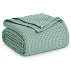 1pc Lightweight Waffle Weave Cooling Blanket for Hot Sleepers, Breathable Summer Blanket Full/Queen Size, Cozy Woven Textured Blanket for Couch Bed Sofa Home Decor