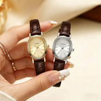 LIANDU LIANDU Vintage Fashion Minimalist Casual Women's Watch, Oval Case, PU Strap, Exquisite Small Dial, Elegant And Charming,