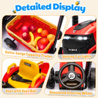 12V Kids Electric Ride On Tractor With Removable Trailer, Remote Control & Manual Drive 2 Modes, Bluetooth Music LED Light, Children Farm Ride‑on Car Toy Gift for Kids Boys Girls