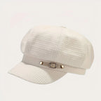 Vintage plaid octagonal hat for women, British-style beret, artist's hat, slimming and flattering, suitable for spring and autumn