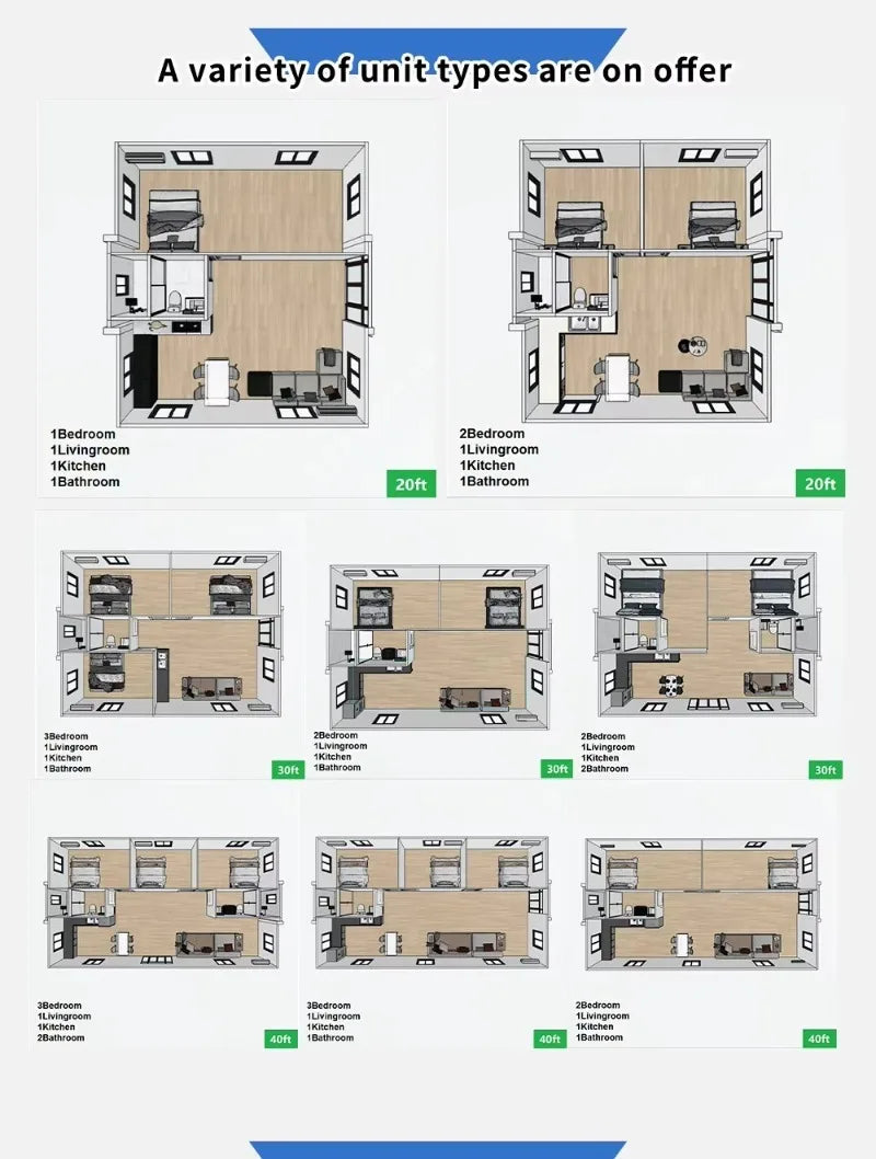 Expandable Folding Modular House Container Home for Temporary Office Staff Housing and Garden Room Customized