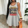 Women Plus Size Summer Dresses For GOD Don't Play About Me Graphic Printed Crew Neck Sleeveless Sundresses Vacation Loose Fit Spring/Summer Tank Dresses Beach Casual Fashion Outing Clothes