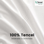 Simple&Opulence 100% Eucalyptus Lyocell Tencel Duvet Cover Set Cooling Breathable Soft Silky