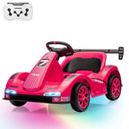 Kids Go Kart, Electric Ride On Drift Kart with Dual Motors,LED Lights, Safety Belt,Battery Powered Outdoor Ride On Racing Toy