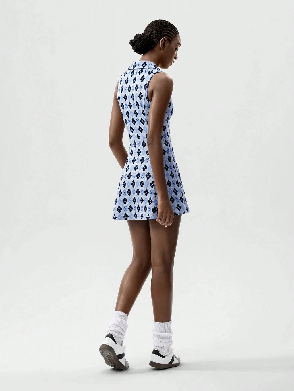 Tennis Dress Vintage Collegiate Style Mesh Dress - Elegant Sleeveless V-Neck A-Line Skater Dress, Breathable Stretchy Bodycon Tennis Dress for Women