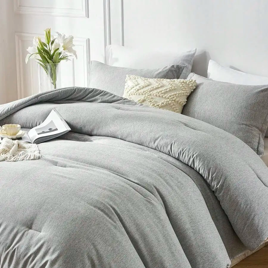 2/3-Piece Soft Luxury Bed Comforter Set Queen, Boho Cationic Dyeing Breathable Fluffy Bed Sets With 1 Comforter And 1 Or 2 Pillo