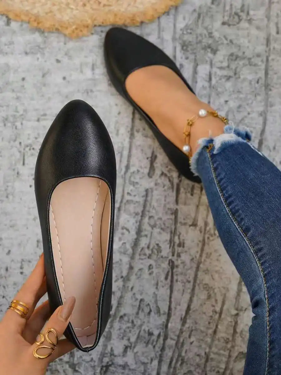 Womens Elegant Bow Flat Loafers, Spring Autumn Comfortable Casual Office Shoes