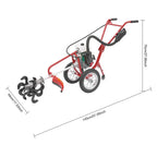63cc 4hp Gasoline Cultivator Portable Weeding Machine Micro Garden Rotary Tiller Hand-Push Weeder for Plowing Tilling Weeding