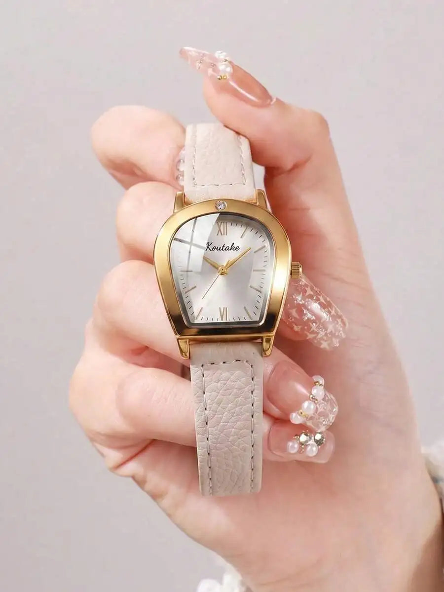 LIANDU LIANDU Vintage Fashion Minimalist Casual Women's Watch, Oval Case, PU Strap, Exquisite Small Dial, Elegant And Charming,