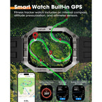 Smart Watches for Men: 2.02" Display, GPS, Sleep/Heart Rate, 100+ Modes, Waterproof Tracker