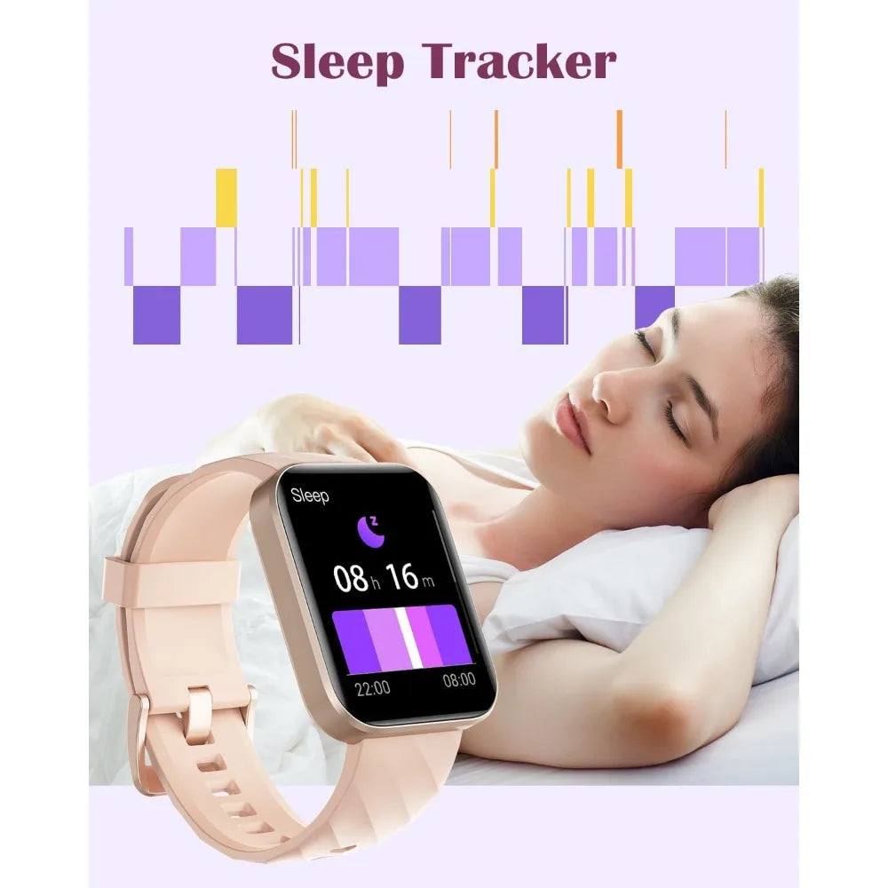 Smart Watches for Men and Women - HD Screen, Fitness Tracker, Waterproof, Compatible with iOS/Android