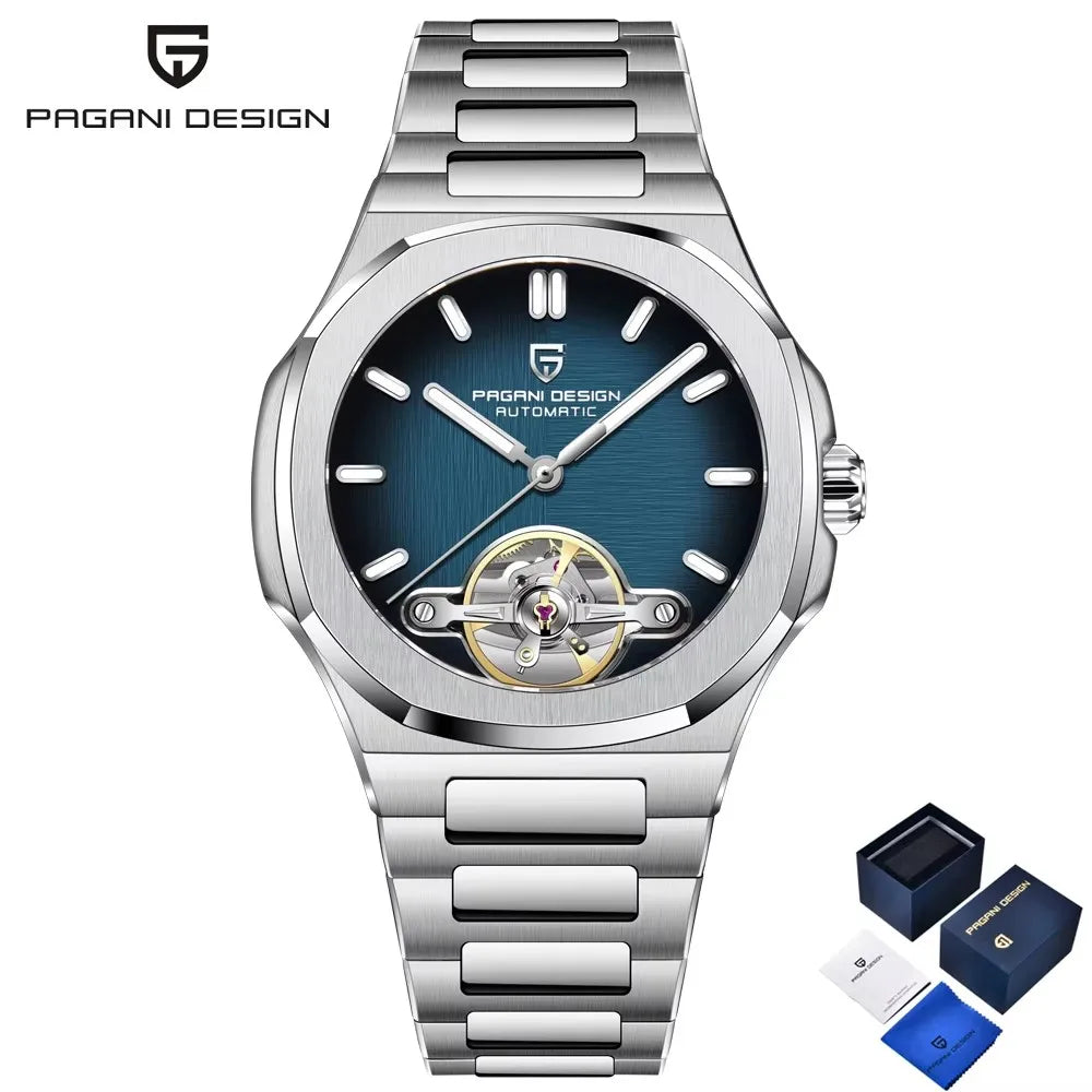 2026 New PAGANI DESIGN Men's Watches Rose Gold Luxury Automatic Watch For Men Tourbillon Mechanical Watch AR Sapphire Clock Gift