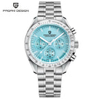 PAGANI DESIGN 2026 New Moon Watch Retro Luxury Quartz Watches For Men Stainless steel Luminous waterproof Sport Chronograph Man