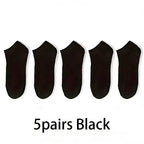 5 Pairs Women's Summer No-Show Socks - Breathable Cotton Low-Cut Socks, 3 Solid Colors for Effortless Outfits & Cool Comfort