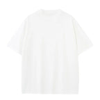 Summer Men Classic Basic Round Neck Short Sleeve White Solid T Shirt Pure Cotton Plus Size High Quality Daily Casual Top