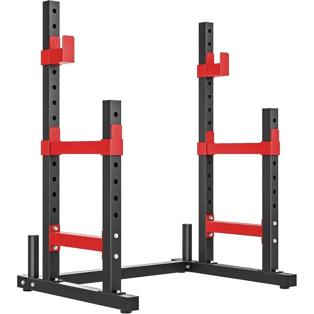 Max Load 660lbs: Versatile Squat Stand, Bench Press Rack, and Heavy Duty Bar Holder for Home Gym Strength Training