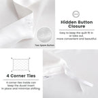 Simple&Opulence 100% Eucalyptus Lyocell Tencel Duvet Cover Set Cooling Breathable Soft Silky