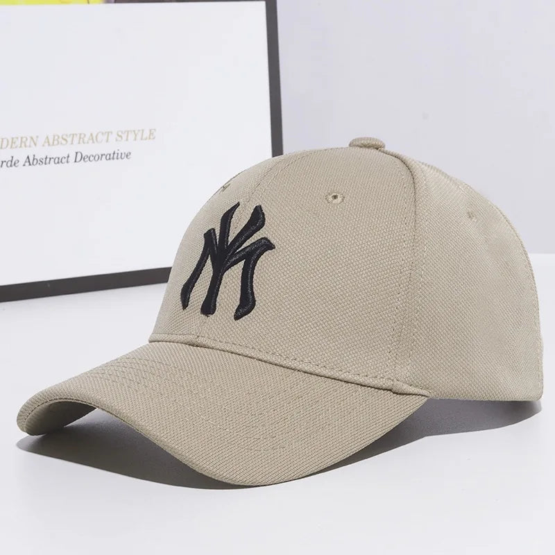 Hat Women's Deepened Hardtop Baseball Cap Korean Letter Embroidery Sunscreen Couple Cap