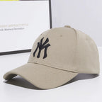 Hat Women's Deepened Hardtop Baseball Cap Korean Letter Embroidery Sunscreen Couple Cap