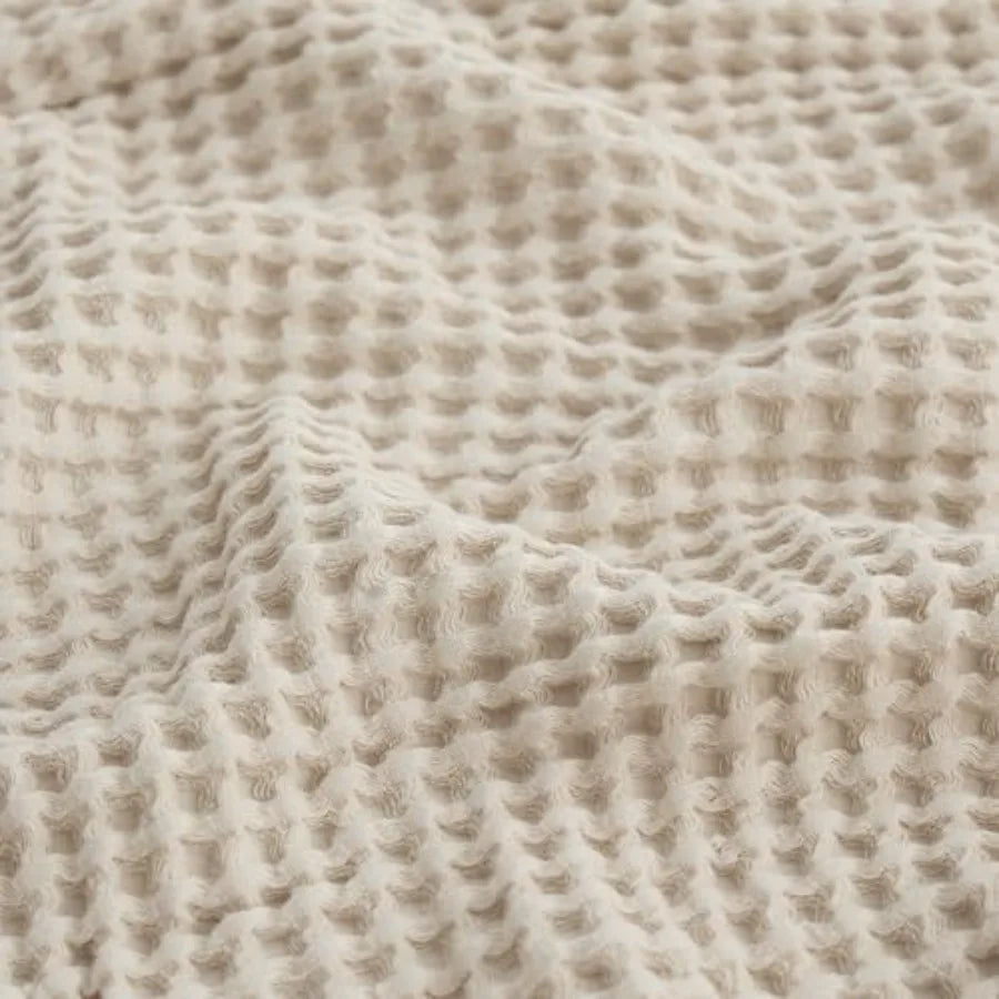 100% Cotton King Size Blanket for Spring Summer, Ultra Soft Waffle Weave King Blanket for Bed, Thin Lightweight Breathable Bedd