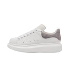Minimalist Korean White Platform Shoes with Black Heel – Height-Increasing Daily Casual Sneakers