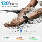 Bluetooth Smartwatch with 1.85" AMOLED Display, Call Features, Fitness Tracking, and Water Resistance for Men and Women