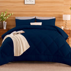 King Size Cooling Comforter Set - 2/3 Piece All-Season Bedding Set, Soft Breathable Lightweight Bedding with 1 Comforter and 1 or 2 Matching Pillow Shams, Easy Care, Ideal Holiday Gift
