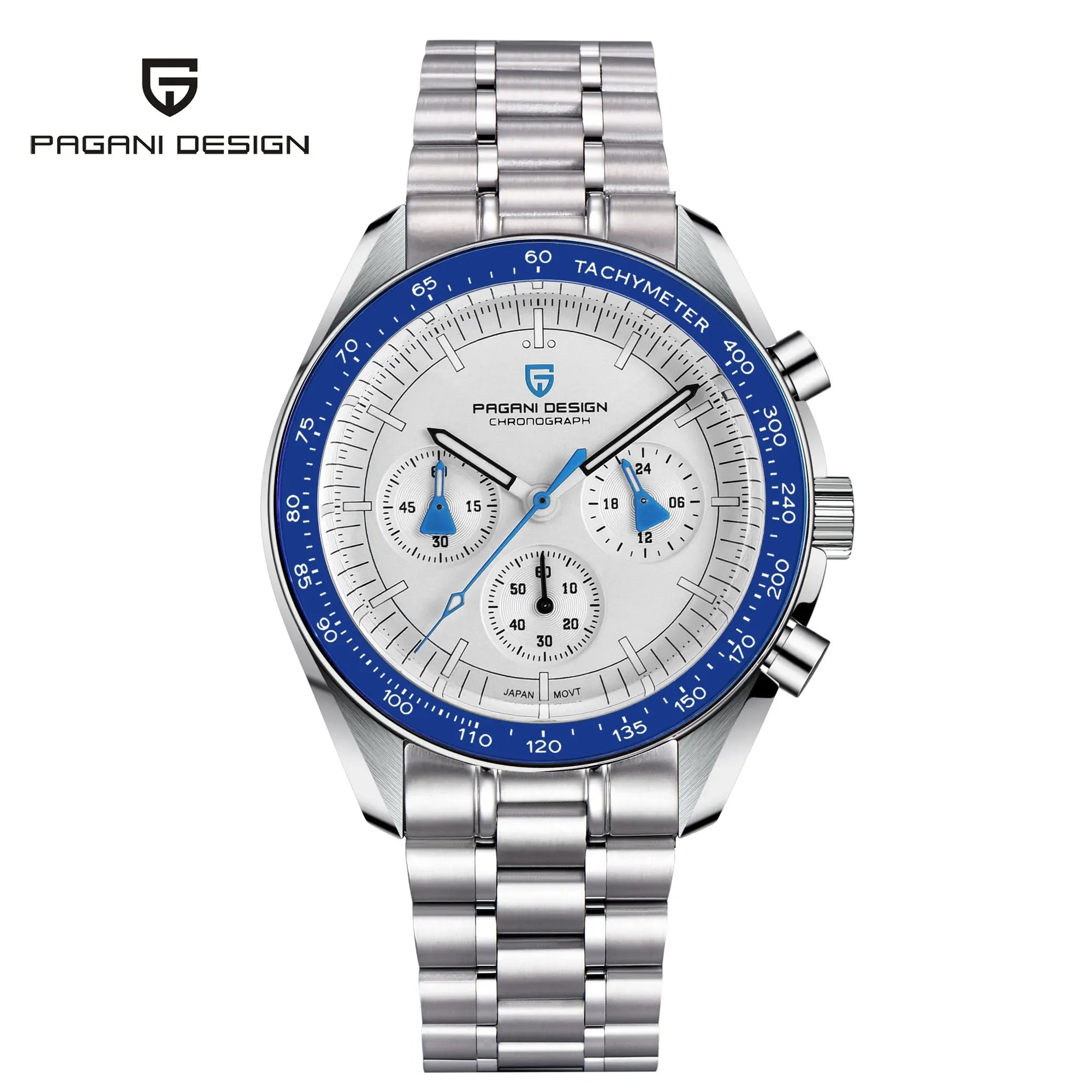 PAGANI DESIGN 1701 Moon Watches 2026 New Woven Strap Luxury Quartz Watch For Men Speed Chronograph AR Sapphire Mirror Wristwatch