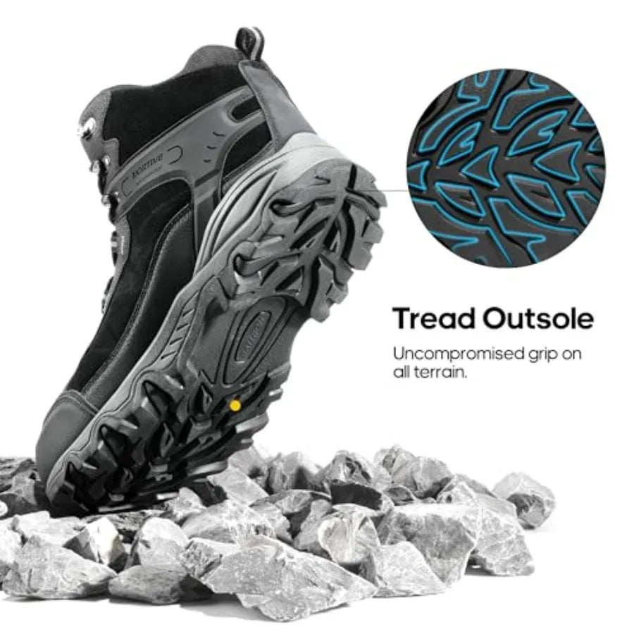 NORTIV 8 Men's Waterproof Hiking Boots Outdoor Mid Trekking Lightweight Mountaineering Shoes Paladin