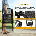 Bamboo Folding Chairs 1/2/4 Pack Foldable Dining Wood Chairs for Outdoor Indoor Garden Patio Lawn Porch Wedding, Customized