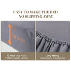 Astarexin Earthing Fitted Sheet, Organic Cotton Grounding Bed Sheet with Conductive Silver Fiber, Soft Home Bedding for Cozy Wellness Sleep