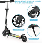 Kick Scooter for Ages 3+,Kid, Teens Light-Up ABEC-10 Wheels Foldable Kick Scooters for Girls Boys with 3 Adjustable Handlebar and Rear Brake