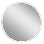 18-Inch Black Round Decorative Wall Mirror for Bathroom or Living Room
