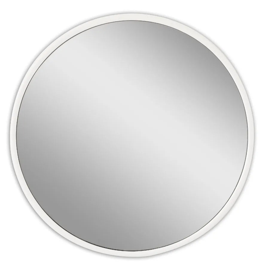 18-Inch Black Round Decorative Wall Mirror for Bathroom or Living Room